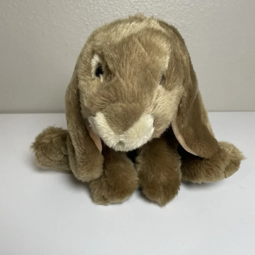 Vintage Animal Alley Toys R Us Lop Ear Rabbit Plush Stuffed Bunny Weighted Brown
